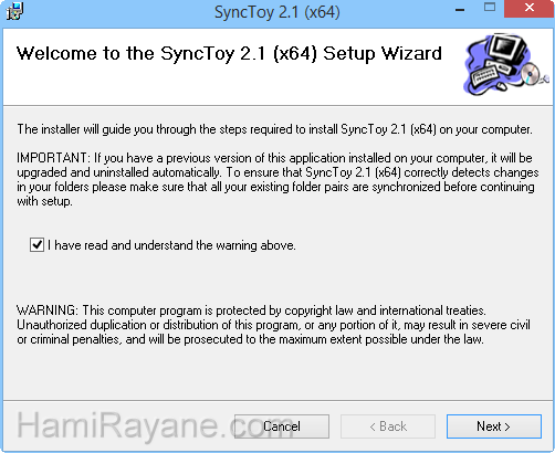 SyncToy 2.1 (64-bit) Obraz 1