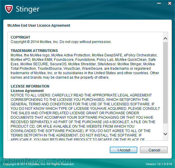 McAfee Labs Stinger 12.1.0.3164 Antivirus Picture 1